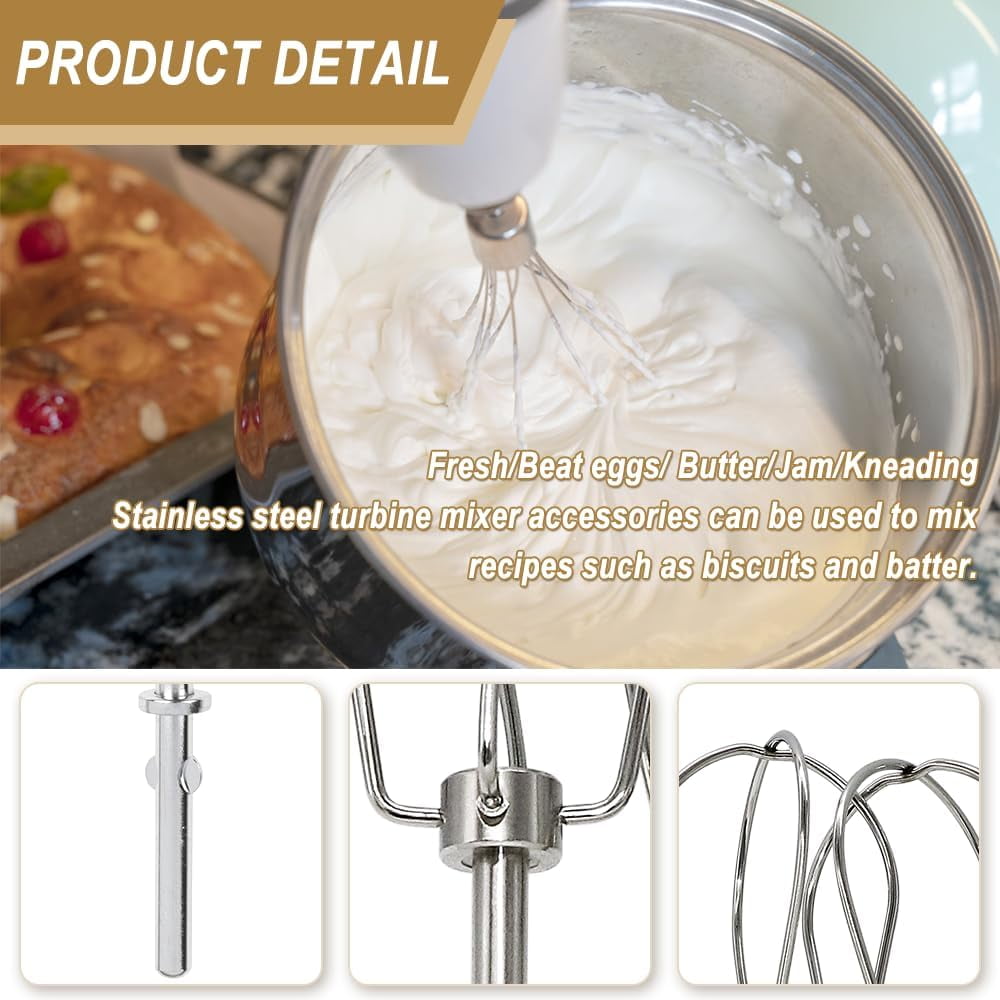 W10490648 Beaters Attachments KHMPW Hand Mixer Whisk Replace Kitchen Maxer for KHM512BM KHM2B by