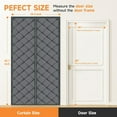 thumbnail image 3 of AuraLane Magnetic Thermal Insulated Door Curtain for 36"x80",Thickened Nylon Cotton for Exterior Doors and Storm Doors,Grey, 3 of 9