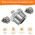 thumbnail image 5 of Uxcell Stainless Steel Hex Nipple 1/8" NPT Male x 1" NPT Male Pipe Fitting, 5 of 6