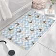 thumbnail image 3 of Pug and Footprints Flannel Non Slip Door Rugs,Washable Door Mats Indoor,Decorative Door Mats,Dirt-Resistant and Absorbent Doormat for Entrance,Bedroom,Kitchen,Bathroom,31.5x17in(80x43cm), 3 of 4