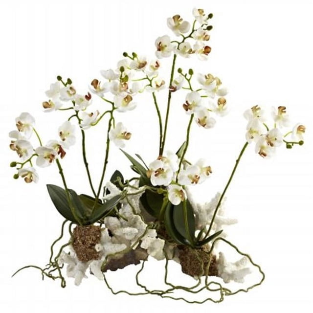 Nearly Natural 4836 Mini Phalaenopsis Set on Coral