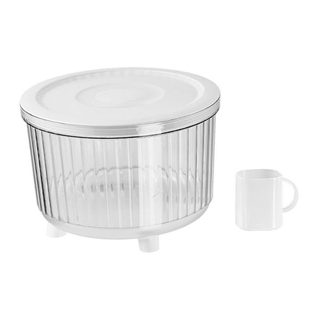 Contenedor hermético para almacenamiento de cereales y arroz, con tapa, transparente y duradero. Capacidad para 5 kg.