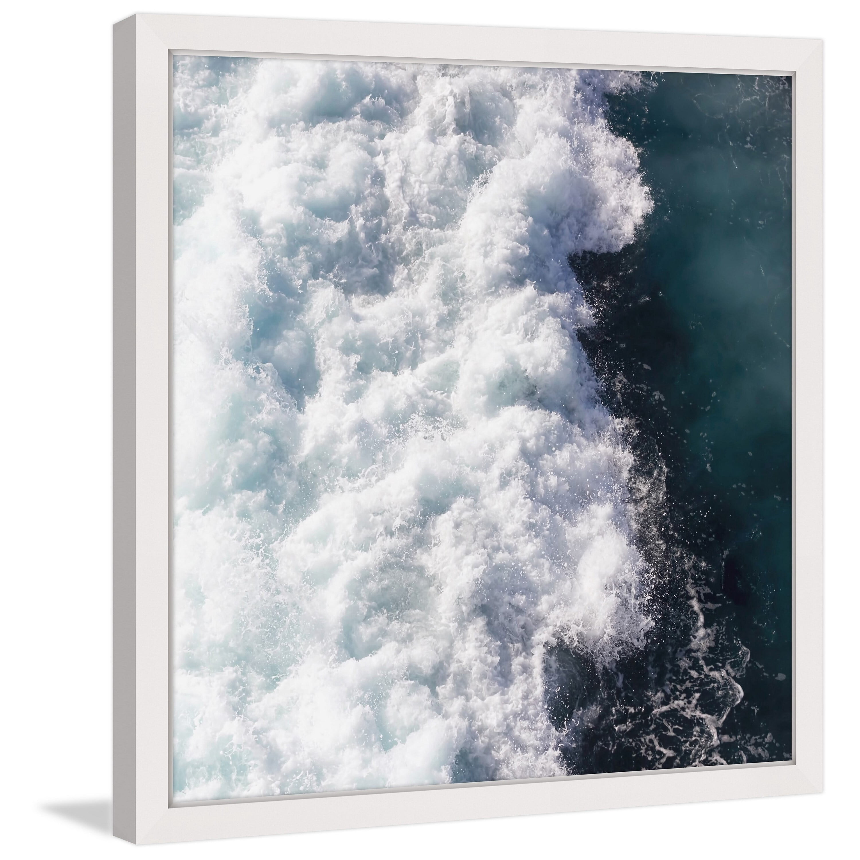 Marmont Hill "Midnight Blue Wave" by Ingrid Beddoes Framed Painting Print
