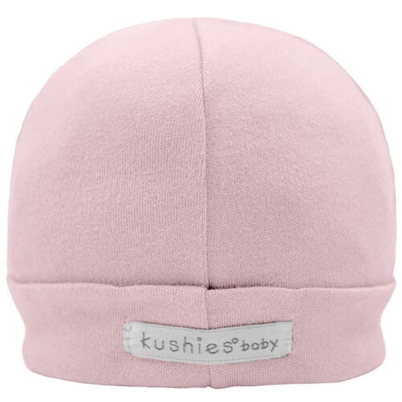Kushies Cotton Jersey Baby Cap Hat for Boys and Girls (Small, Pink)