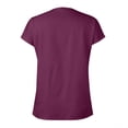 thumbnail image 2 of LNZGNM 2026 Women Tops V Neck Cap Sleeve T Shirts Medical Short Sleeve Caregiver Uniform with Pocket, Dark Purple, 2XL, 2 of 4