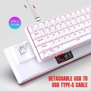 68Keys Mechanical Keyboard Double Shot Hot-Swappable Clicky Switches Backlits
