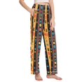 thumbnail image 2 of FORMRS Women's Pajama Pants with Pockets Soft Comfy Loungewear Sleep Bottom, Sizes S-2XL, Orange Geometric, 2 of 8