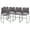 Gray, variant on Flash Furniture HERCULES Series Plastic Stack Chairs with Sled Base and Carrying Handle Gray 5 Pack