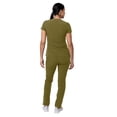 thumbnail image 2 of Adar Addition Go-Basic Scrub Set For Women - Slim V-Neck Scrub Top & Skinny Cargo Scrub Pants - A9200 - Martini Olive - M, 2 of 7