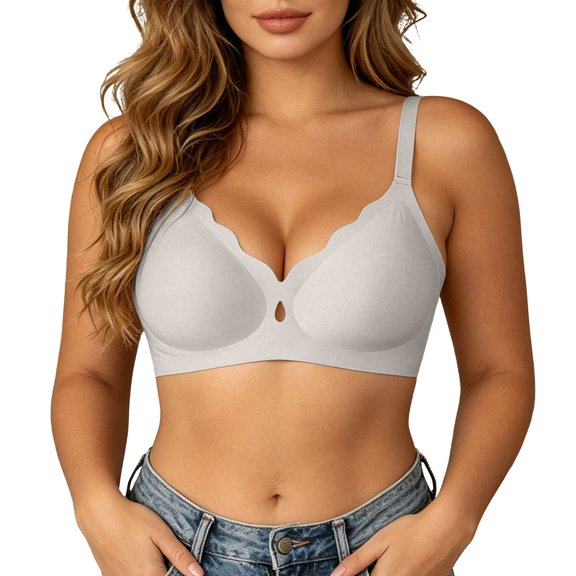 Bras for Women No Underwire Wave Push Up Wireless Bra Seamless Bras Full Coverage Bralettes Lift Everyday Bras