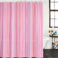 thumbnail image 3 of Pink Orange Blue Stripe Waterproof Fabric Shower Curtain,Modern Abstract Art Striped Farmhouse Waterproof Fabric Shower Curtain for Bathroom Bathtubs Shower Curtains with 12 Hooks Extra Long 72x96, 3 of 8