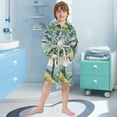 thumbnail image 5 of FORMRS Niños Bathrobe Unisex Hooded Robe Soft Plush Pajamas Sleepwear, Size 2-3T, Mounatin at Dawn, 5 of 7