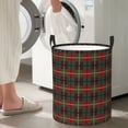 thumbnail image 6 of LNWH Laundry Basket, Retro Christmas Tattoo Pattern Foldable Laundry Hamper with Handles Waterproof, Small Size, 6 of 8