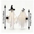 thumbnail image 3 of 2 Packs Halloween Hanging Light-Up Ghost Decorations with Witch Hat Bow, Cute Spooky Couple Ghost Ornaments with Cauldron for Outdoor Indoor Porch Yard Garden Home Halloween Party Decoration, 3 of 7