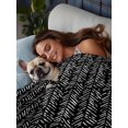 thumbnail image 3 of Twin Flat Sheet 66"x96", Black White Striped Soft Lightweight Bedding Flat Sheets Only, Abstract Modern Art Irregular Stripe Brushed Microfiber Top Bed Sheet, Breathable StainResistant Bedsheets, 3 of 9