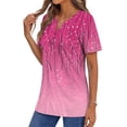 thumbnail image 5 of Fantaslook Womens Blouses Dressy Casual Tops Summer Short Sleeve V Neck Shirts Business Work Blouses, 5 of 10