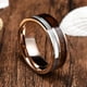 thumbnail image 3 of Anillo asimétrico de concha y veta de madera dorada de 8 mm de Gabe Jewelry, 3 of 4