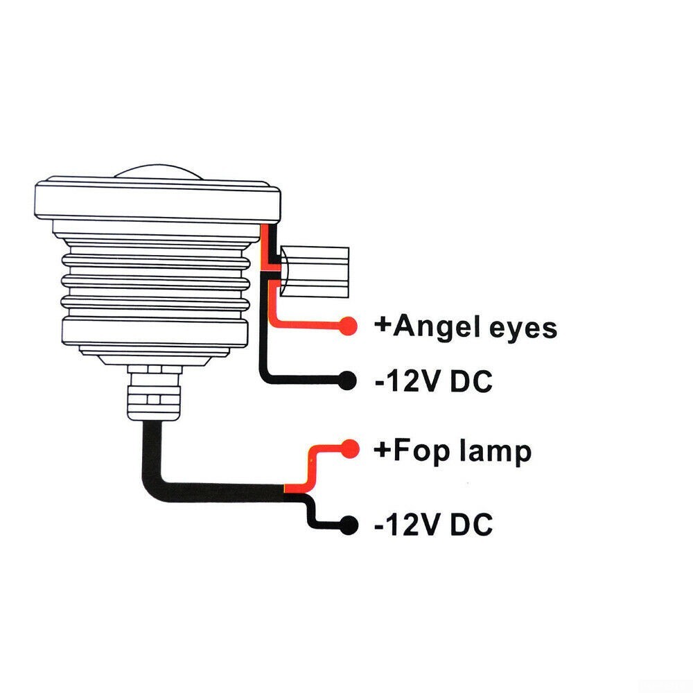 2X 3.5 inch 3200Lm Round LED Fog Lights Lamp with Amber Angel Eyes Halo  Ring 12V - Walmart.com
