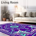 thumbnail image 2 of ODIKA 6'x9' Machine Washable Non-Slip Area Rug, Deluxe Beach Reinforced Fabric Labeling Facility High Traffic Rug with Pad, Purple, 618763, 2 of 8