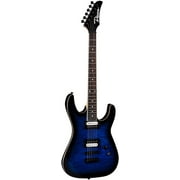 Dean MDX Electric Guitar, Quilt Maple, Trans Blue Burst Finish, Model MDX QM TBB