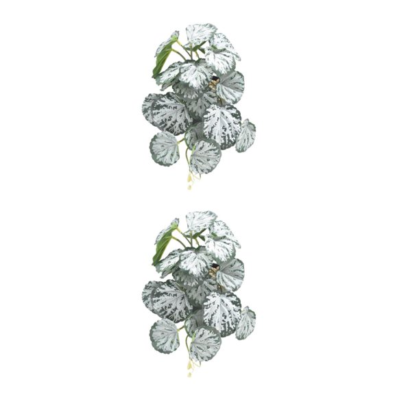 Advancent Decoraciones realistas para terrarios: apariencia realista, bajo mantenimiento, begonia blanca artificial degradable Begonia Blanca 2Conjunto