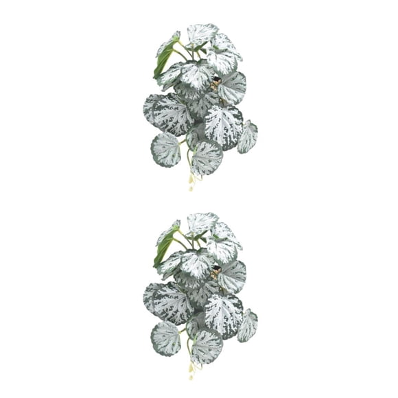 Bearachild Decoraciones de hábitat de reptiles ecológicas: realistas y seguras para mascotas Plantas de jardín Begonia blanca artificial Begonia Blanca 2Conjunto