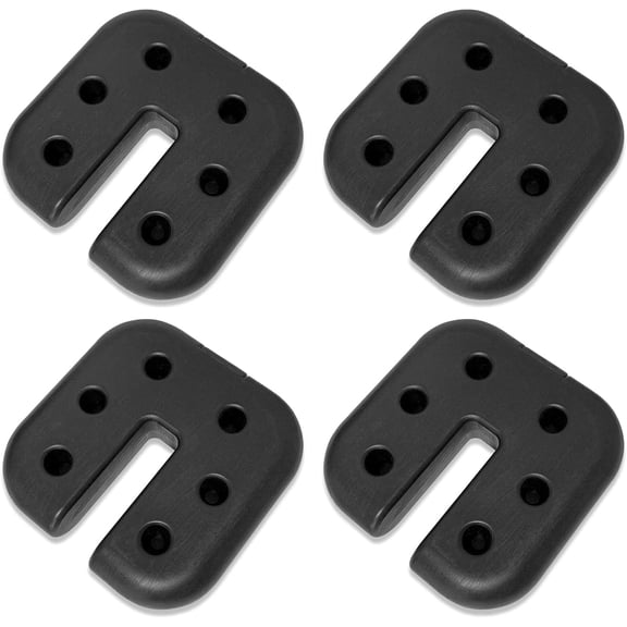EAGLE PEAK Canopy Weight Plates 4-Set for Pop up Canopy, Tent, Gazebo, Umbrellas, Tent Weights for Legs, 20 lbs, Black