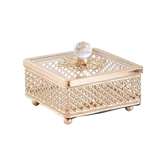 Joyero de lujo, estuche para guardar joyas, pulseras, collares y organizador de joyas. 8 cm de altura