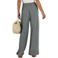 thumbnail image 5 of XUNKUSGA Wide Leg Pants Woman Fashion High Waist Bandage Flowy Casual Palazzo Pants for Women Loose Work Pants Women Classy Formal Business Casual Womens Trousers S-2XL Gray, 5 of 6