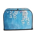 thumbnail image 2 of Xecao Hanging Orchids Floral Blue Print 2 Slice Toaster Cover with Pockets, Small Appliance Cover, Dust and Fingerprint Protection, Machine Washable, 2 of 7
