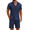 Navy Blue, variant on Men Cuban Sets Outfits 2 Piece Short Sleeve Cuban Shirts Guayabera Linen Suit