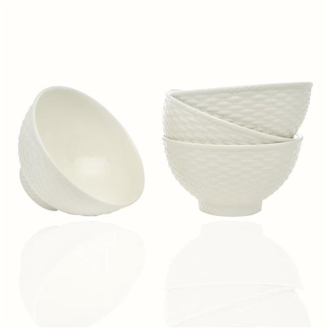 FC900-421 Vanille Rouge Bols de Fruits Blancs Nantucket de 20 oz - 5,5 Po - Ensemble de 4