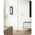 thumbnail image 6 of EDISHINE LED Corner Floor Lamp for Living Room, Dimmable, 57.5inch Modern Corner Light with Remote for Bedroom, 7CCT 2700K-6000K, Gold, 6 of 7