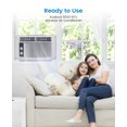 thumbnail image 4 of GAOMON 5,000 BTU Window Air Conditioner Cool Up To 150 Sq. Ft., AC Window Unit with 2 Fan Speeds, Energy Saving, Dehumidification, Quiet, Water Self Evaporation, Cooling Only, White, 4 of 7