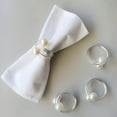 thumbnail image 4 of Trayknick Scratch-free Napkin Rings 12/20pcs Elegant Metal Napkin Rings Smooth Surface Foldable Scratch-free Faux Pearl Napkin Ring Set for Theme Events Wedding, 4 of 8