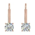thumbnail image 2 of 0.80 Carat Diamond Leverback Drop Earrings in 14K Rose Gold - IGI Certified, 2 of 4
