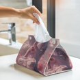 thumbnail image 5 of Kdxio Pink Lotus Buddha Print Tissue Box Cover,Modern PU Leather Rectangular Tissue Box Holder for Bathroom Living Room Bedroom Office Desk Car Home, 5 of 6