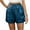 Blue, variant on Timegard Women's Shorts High Elastic High Waist Shorts Party Loose Summer Shiny Shorts with Pocket
