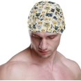 thumbnail image 2 of FYBTO Swimming Cap Hand Drawn Watercolor Cats Unisex Adult FYBTO Polyester, 2 of 4