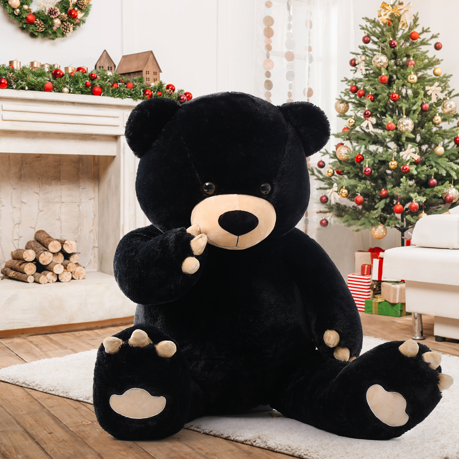 Morismos 5-Foot Giant Black Teddy Bear Plush photo 2
