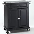 thumbnail image 1 of Pemberley Row Solid Granite Top Black Kitchen Cart Rectangular Adjustable 36" Unassembled, 1 of 6