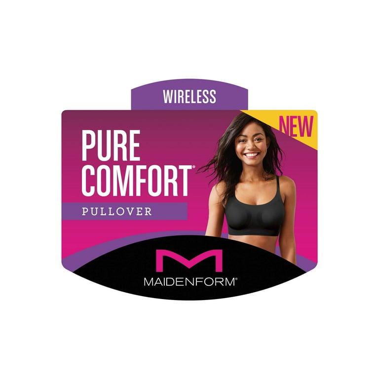 Maidenform Pure Comfort® Modern Pullover Bra Black M Women's