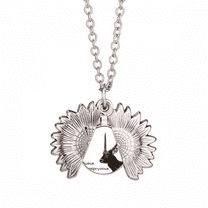 herbivorous antelope afsunflower necklace pendant locket jewelry