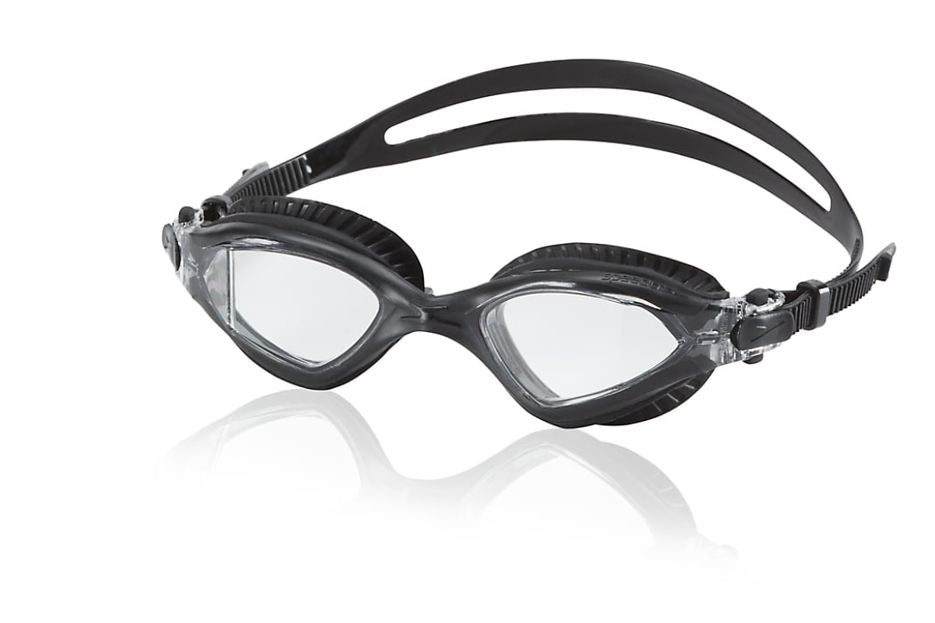 Pack of 2 Speedo FIT MDR 2.4 Elastomeric Adult Swim Goggle Charcoal Black 