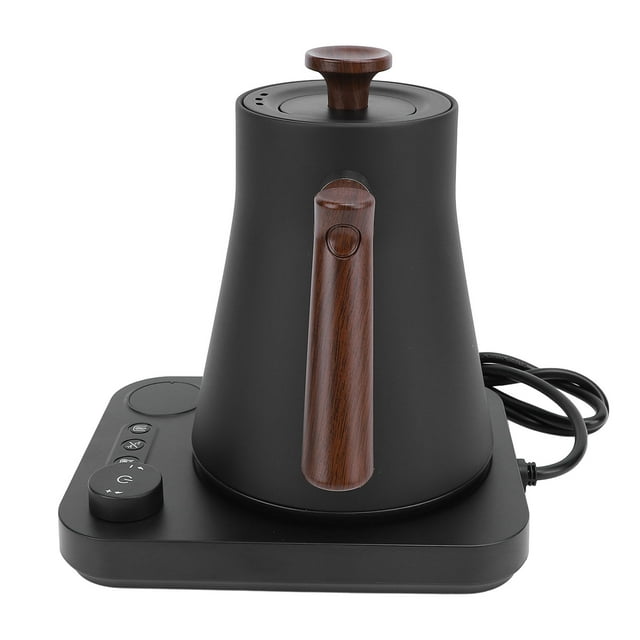 Electric Gooseneck Kettle, Stainless Steel Teapot Pour Over Kettle for Coffee Tea, Hot Water Boiler with Precise Temperature Control, Built in Timer Function, 1200W 900ML