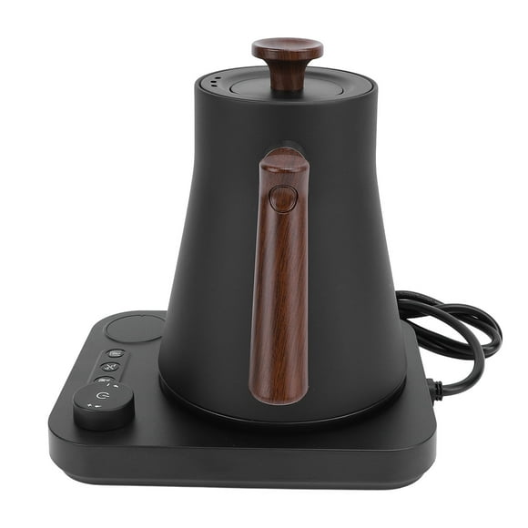 Electric Gooseneck Kettle, Stainless Steel Teapot Pour Over Kettle for Coffee Tea, Hot Water Boiler with Precise Temperature Control, Built in Timer Function, 1200W 900ML