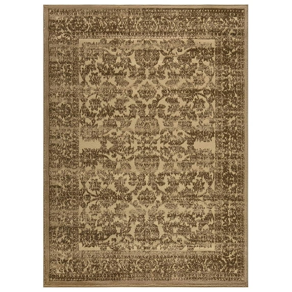 Lapis Bella 2x7 Traditional Area Rug in Mustard Beige