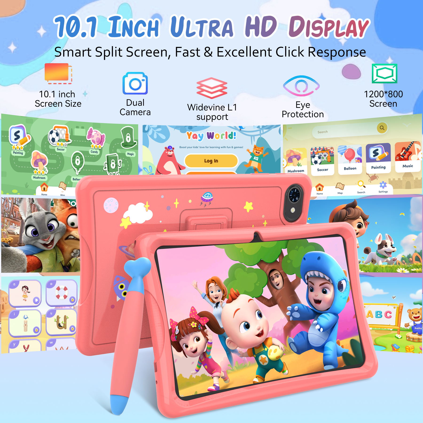 TABWEE 10.1 Inch Kids Tablet with Case photo 2