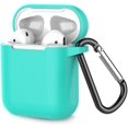 thumbnail image 1 of Coffea Protective Silicone Case with Keychain for AirPods 1 & 2 (Front LED Not Visible) (Green), 1 of 7