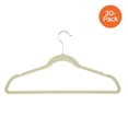 thumbnail image 6 of Honey-Can-Do Velvet Slim-Profile Adult Suit Hangers, 20-Pack, Off-White, 6 of 6